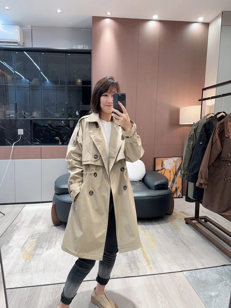 高级感风衣女中长款外套秋季2025秋季小个子英伦风气质收腰上衣潮