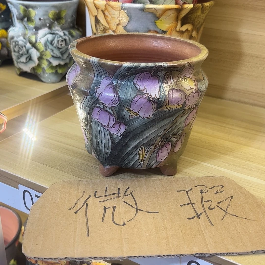 景德镇炫彩手绘口10.5高11.5