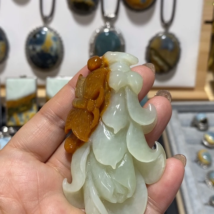 蛇纹石玉未镶嵌颈饰