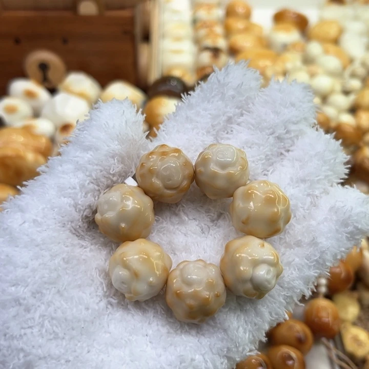 手串菩提根/象牙果33象牙果原果雕刻炭烧小羊手捻