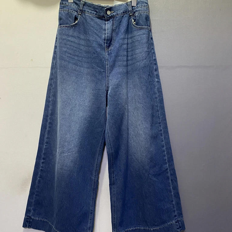 99273新款垂直坠感牛仔阔腿裤女2025夏季新款韩版显瘦外穿长裤