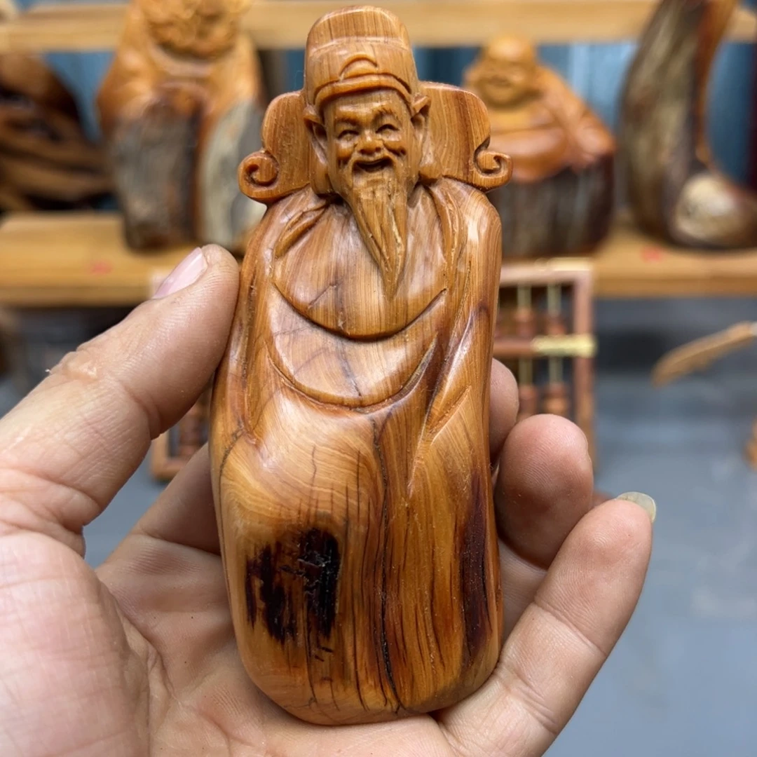 谢***囡木崖柏木摆件手把件