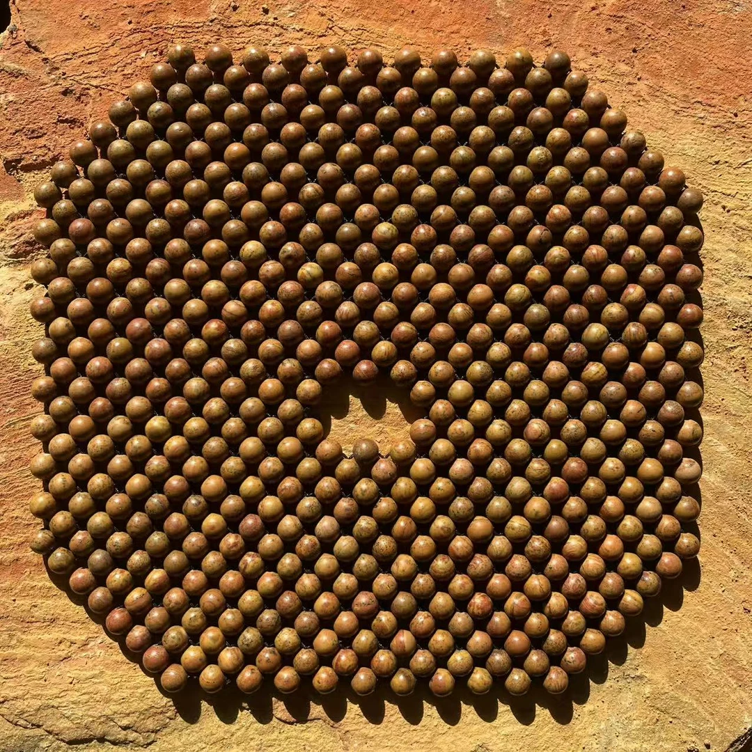 天然泗水砭石珠子面罩