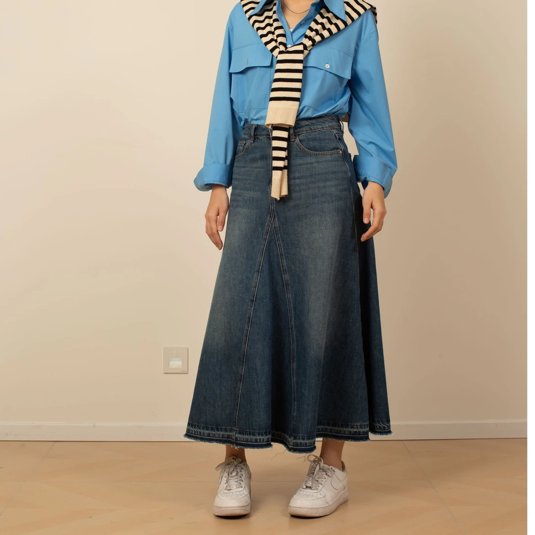 DS时尚水洗牛仔长裙