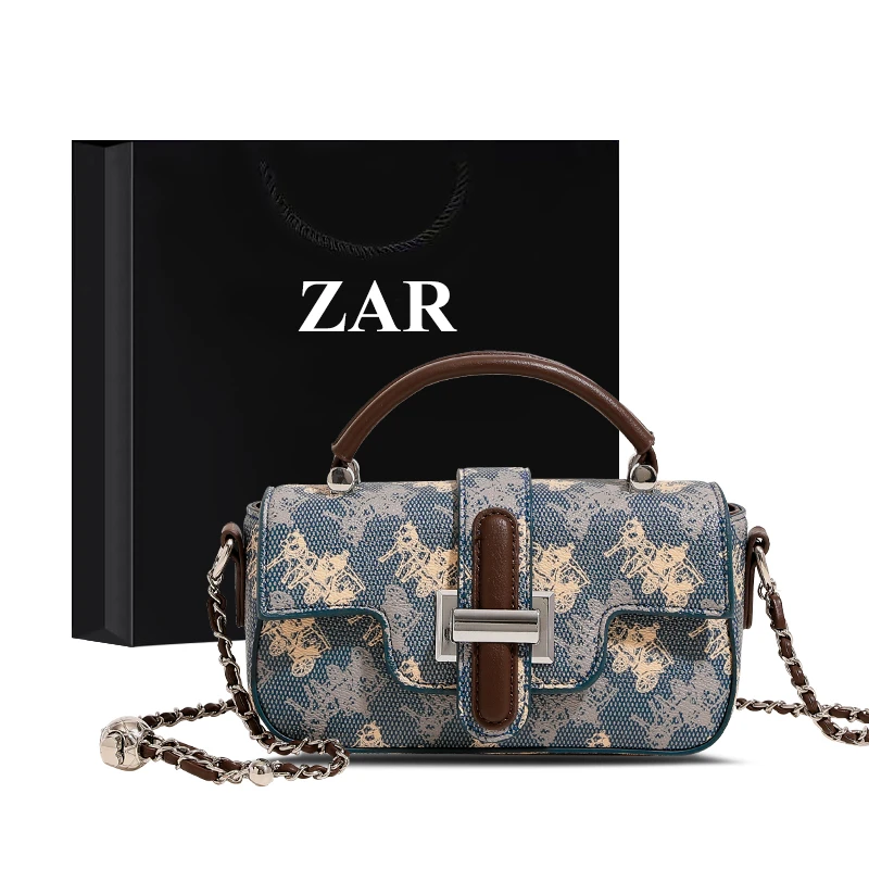 香港复古链条包包女2025新款小众高级感小方包通勤手提斜挎包