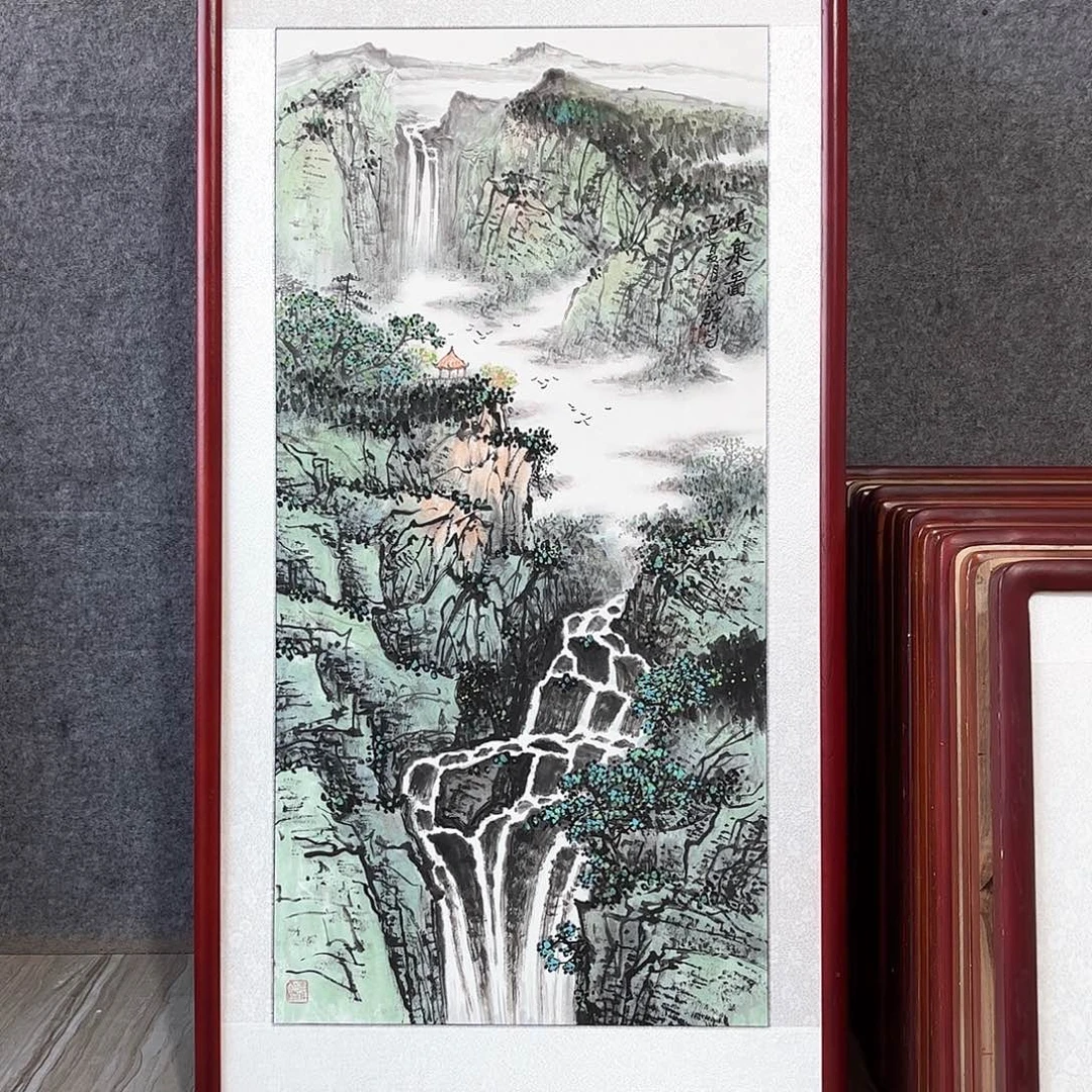 国画书画作品带框63×123