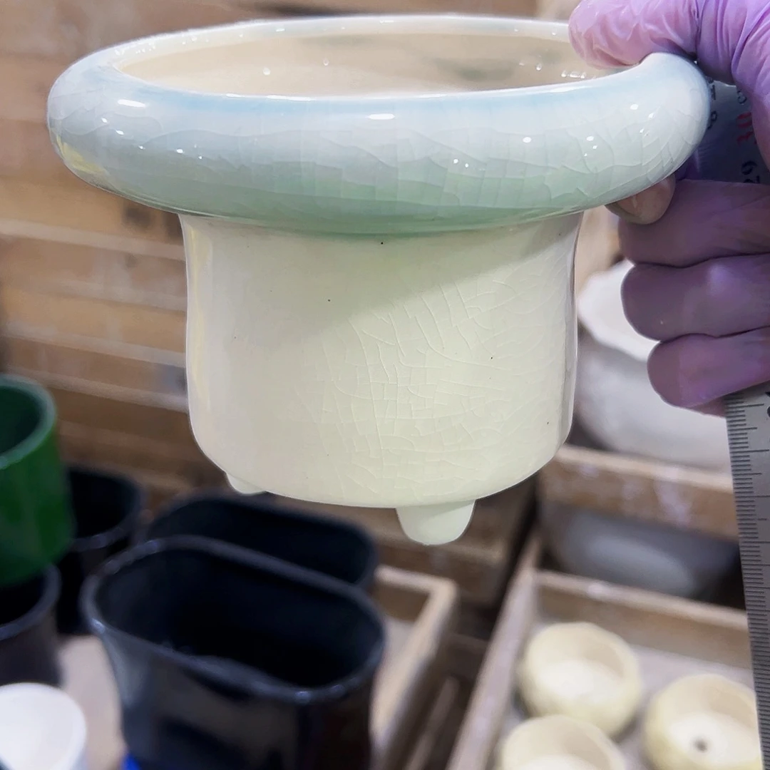 有孔外贸尾单陶瓷花盆凑单10米包邮