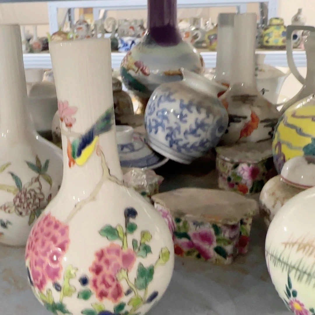 手绘瓷器，全部处理