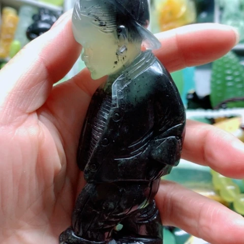 蛇纹石玉未镶嵌手把件