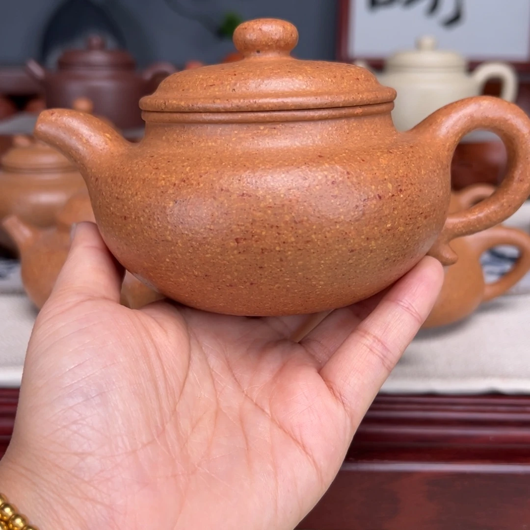 紫砂茶壶梨皮黄的360