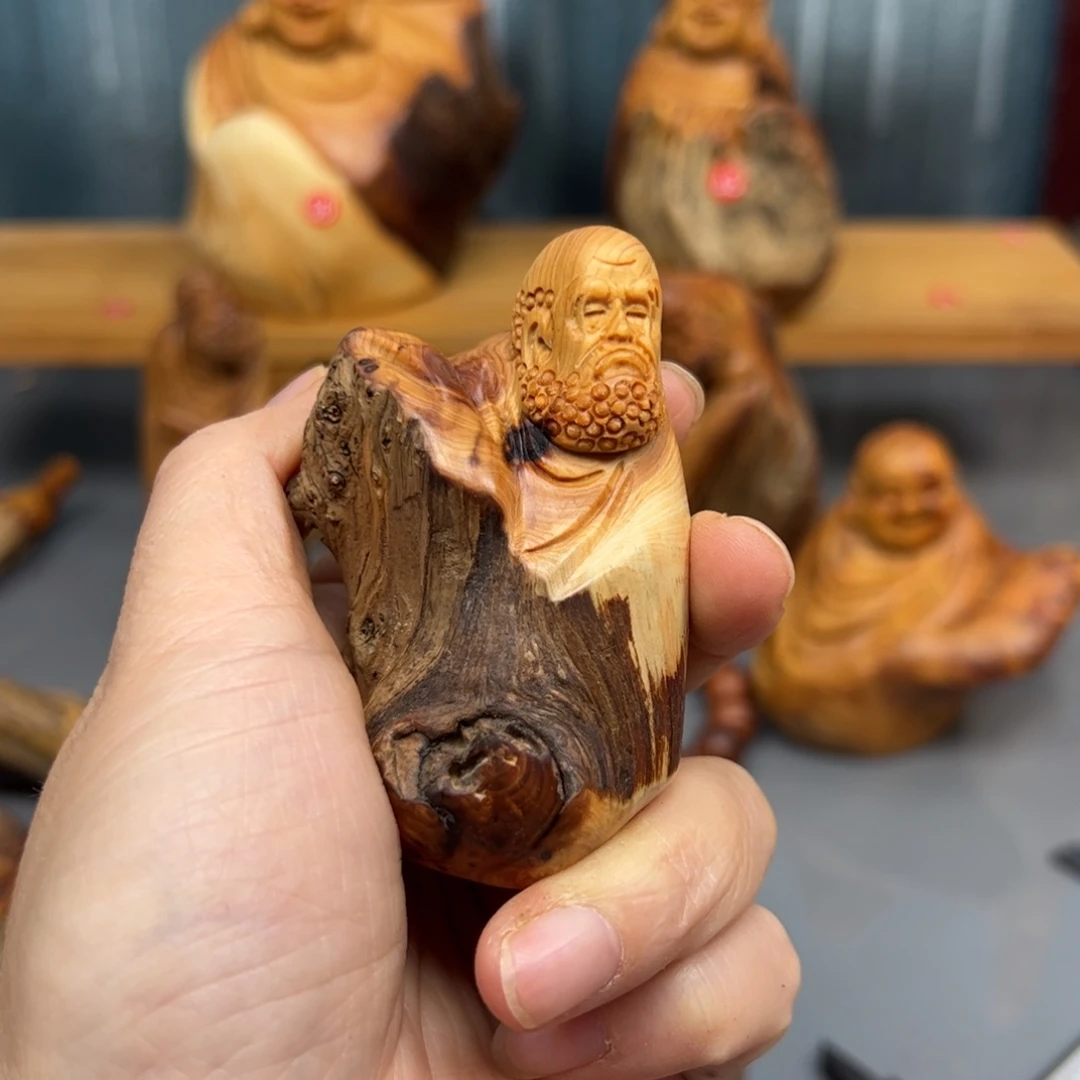 林***肆柏木崖柏木摆件手把件