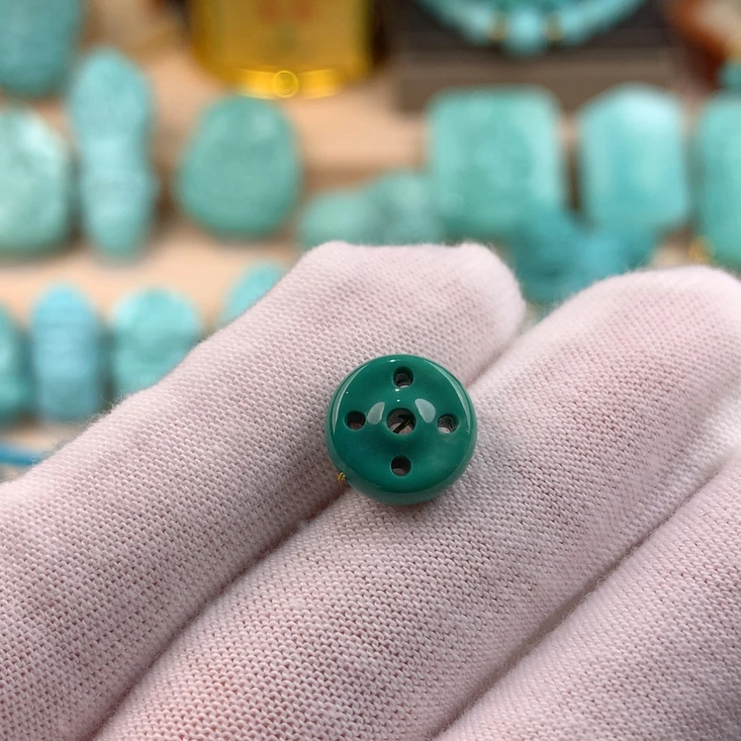 绿松石未镶嵌五眼六通卡10.6