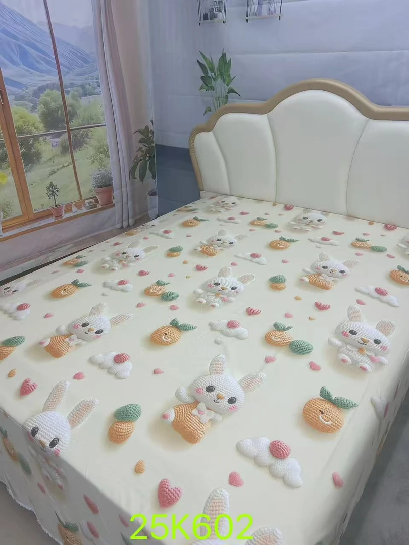 【萝卜兔布料】精梳精纺亲肤小细斜纹尺寸195*245±5cm布料不加工