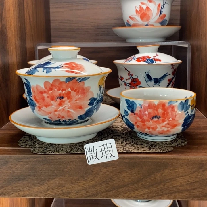 釉下老陶泥手工绘制