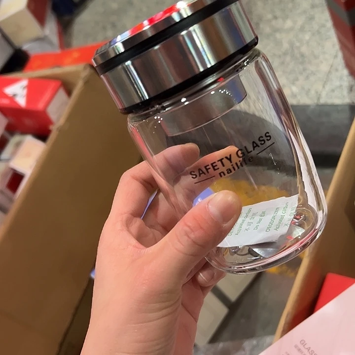 那艾单层330ml  鹅蛋杯颜色随机黑