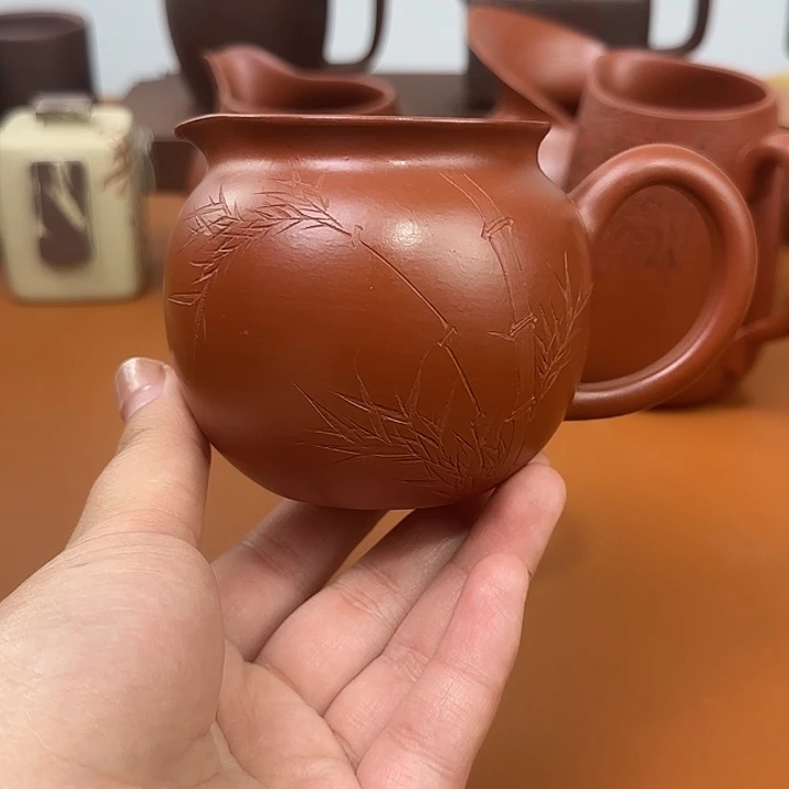 宜兴紫砂李建军老师朱泥公道杯