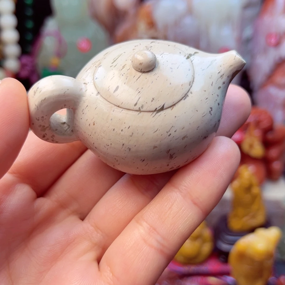 寿山石茶壶手玩件