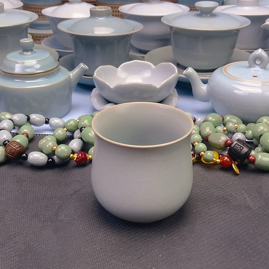 杯仿古束腰杯原矿原釉原产地