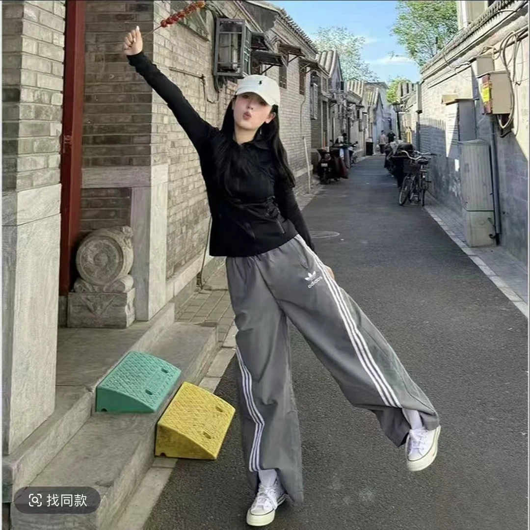 【商场撤柜】秋款速干 三叶阔腿速干冰丝裤 塔斯隆 扭扭裤3360