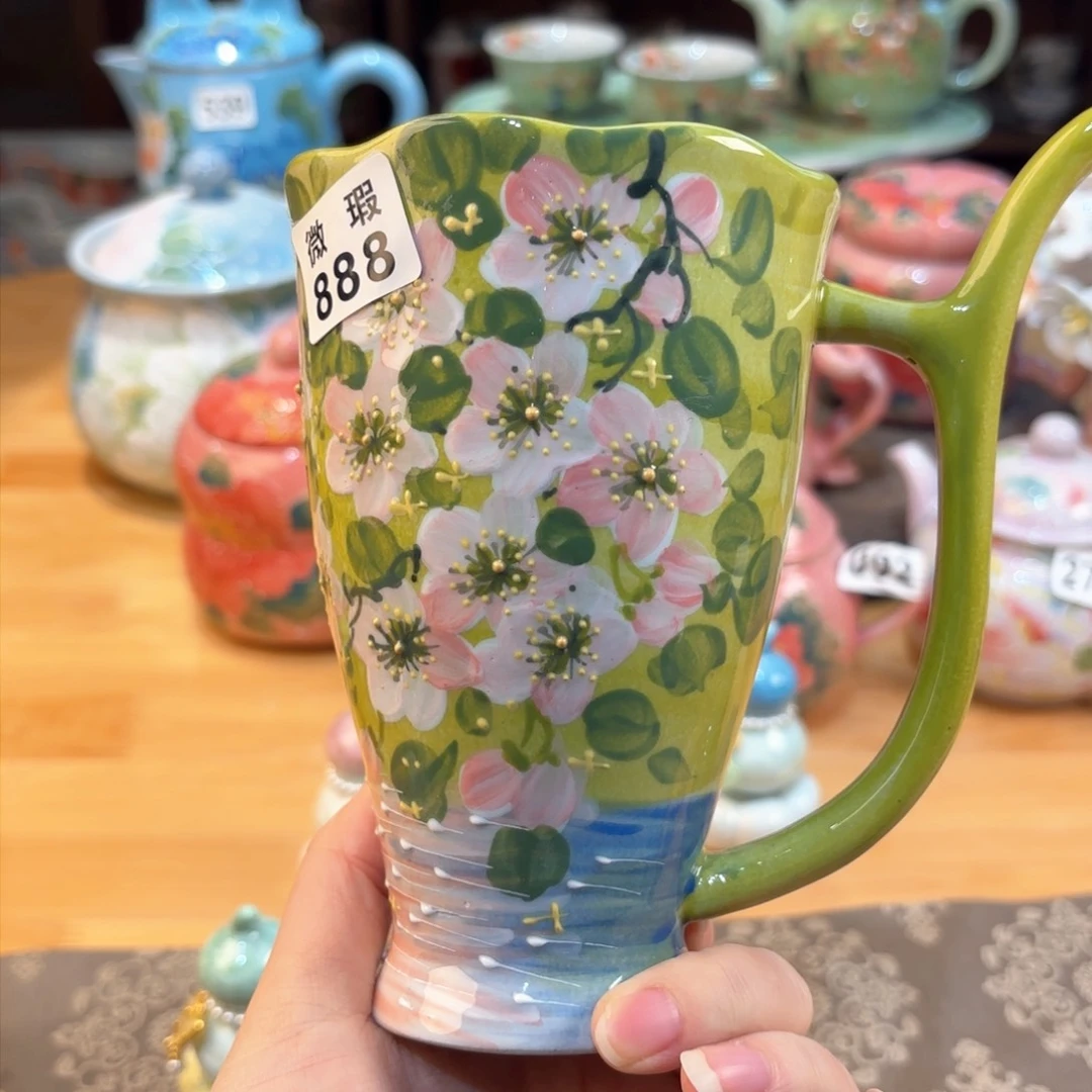 景德镇手绘高温釉下彩陶瓷茶具