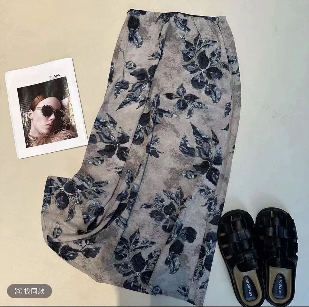 夏款设计感时尚休闲半身长裙设计感显瘦百搭