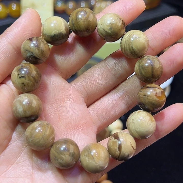 尘***封琥珀未镶嵌手链根珀手串