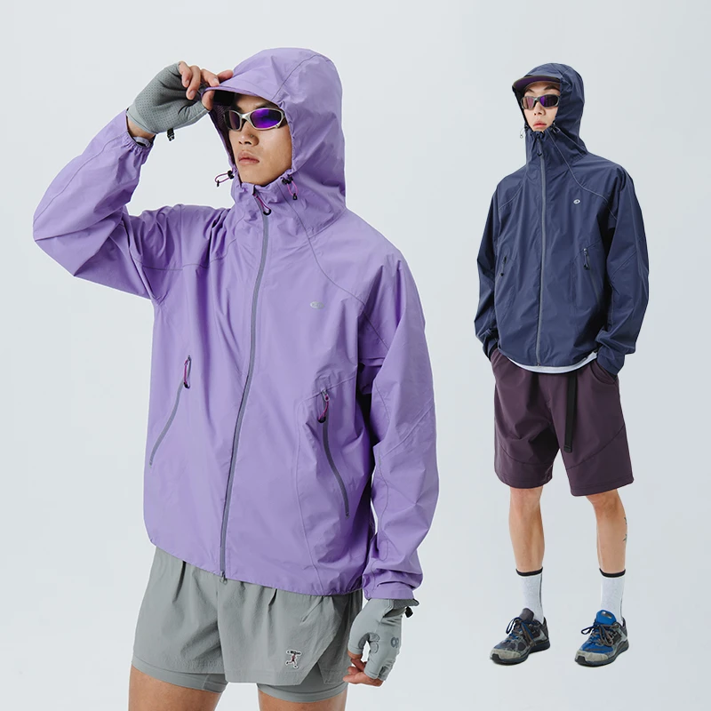 NothommeBLUE蓝岐2024新款凌风者户外轻量透湿防水压胶冲锋衣男