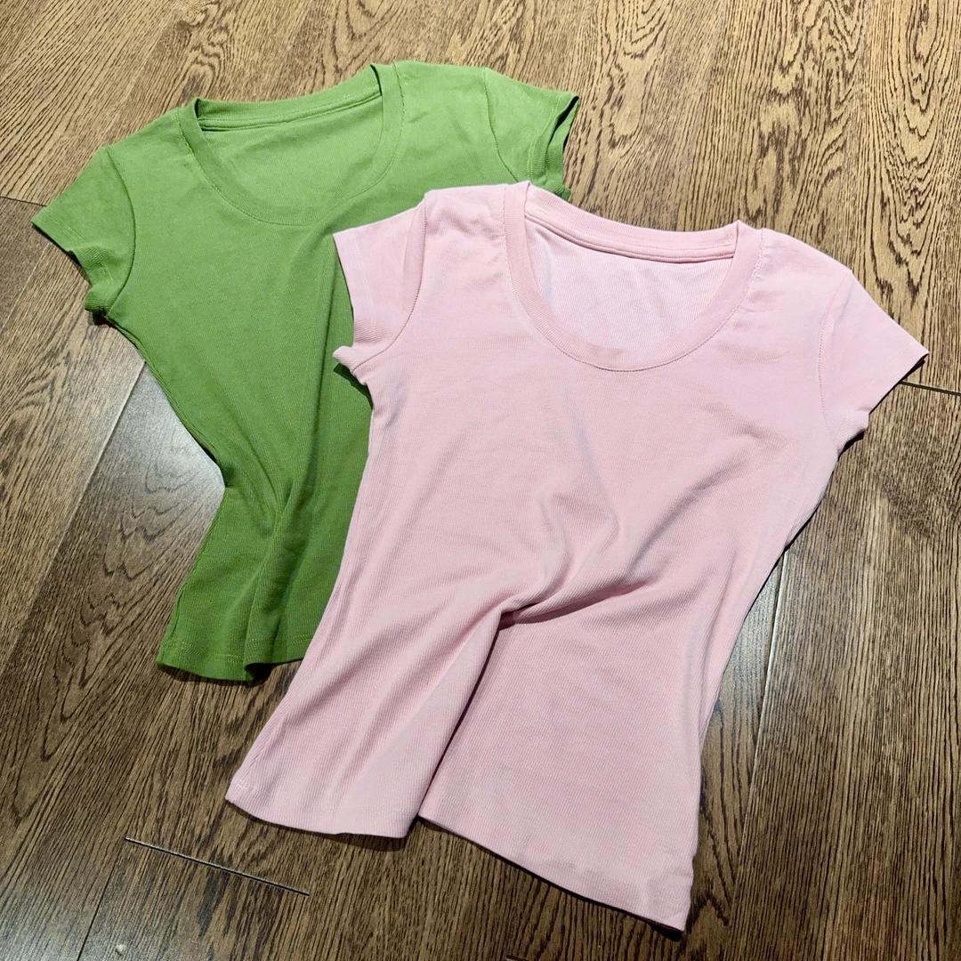 z4532 CC推荐 u领飞袖t恤短袖