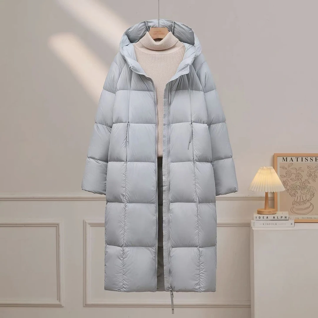 【苏苏精选】2510    泡芙云感加厚连帽长款棉服