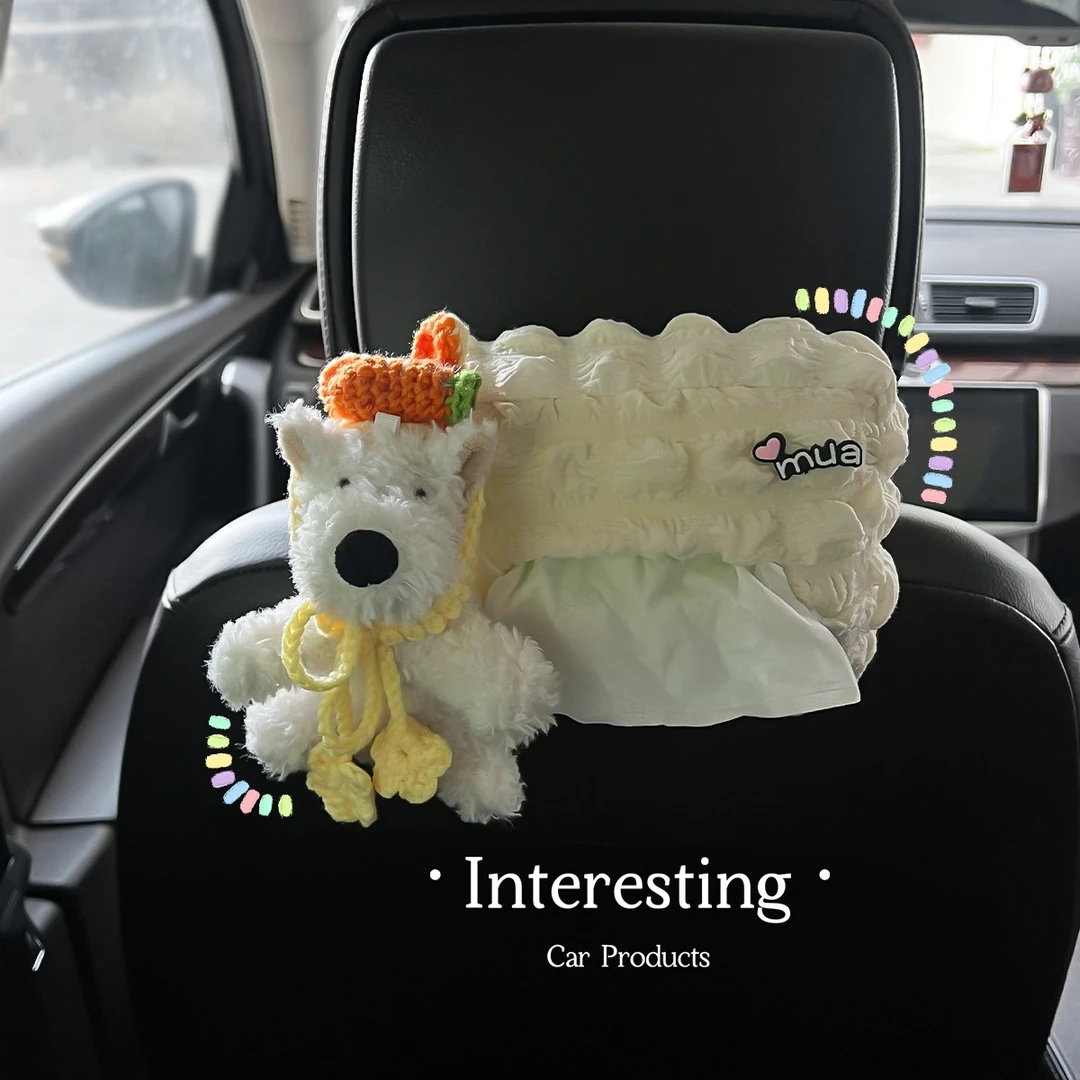 [悠然西高地]网红高级感纸巾盒内饰创意车载纸巾2025新款女生