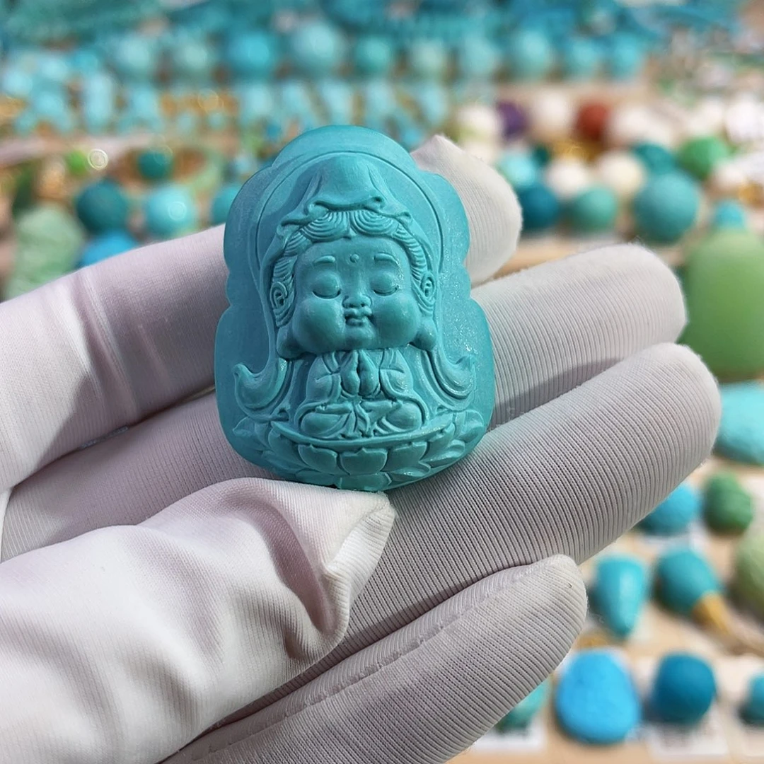 学***汪绿松石未镶嵌珠宝奇石