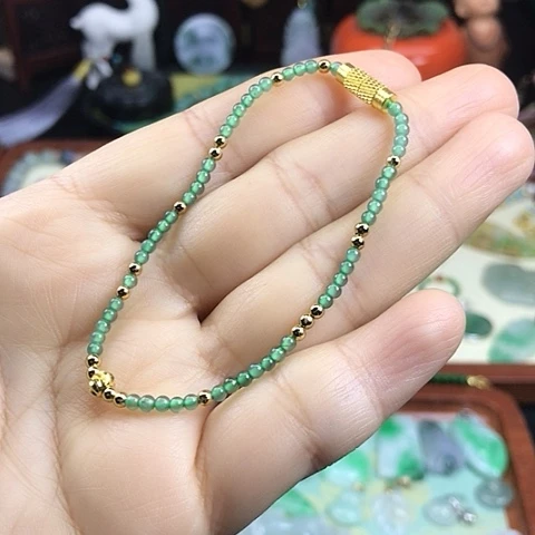翡翠手链未镶嵌卡2+