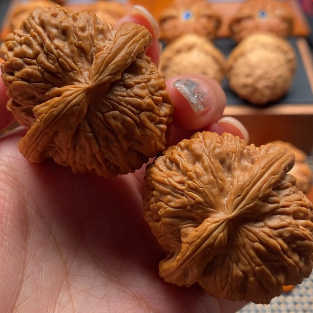 文玩核桃把件43尺寸白狮子