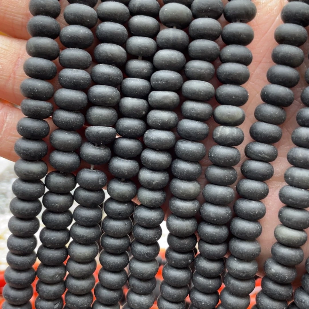 玛瑙/玉髓未镶嵌珠宝半成品天然石算盘2条卡8磨砂