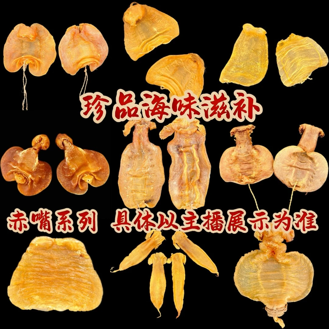 珍品老胶花胶 赤嘴鱼胶直播称重系列