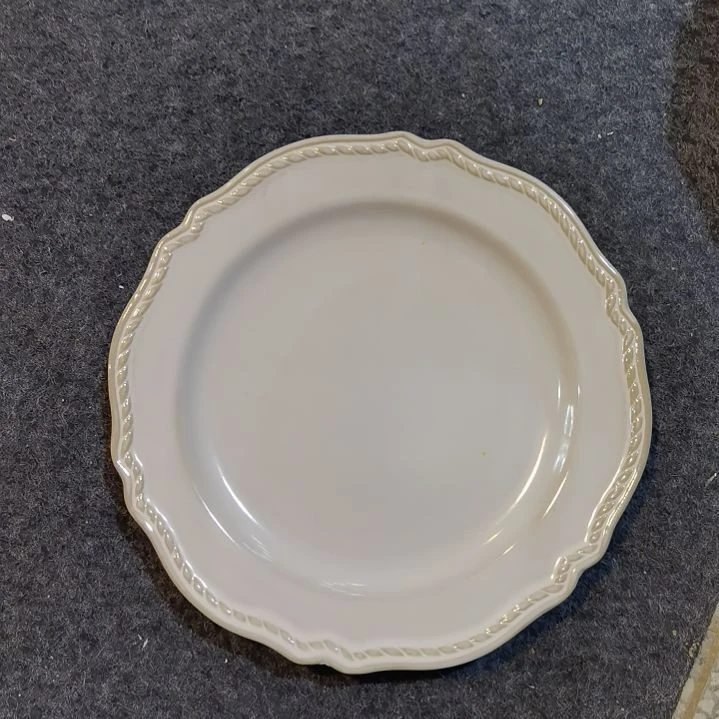 瓷片微瑕麻花辫浅盘两个一组