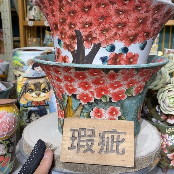 红陶景德镇艺术手绘作品