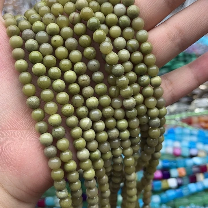 玛瑙/玉髓未镶嵌珠宝半成品2条6mm左右牛油果阿拉善几颗有瑕