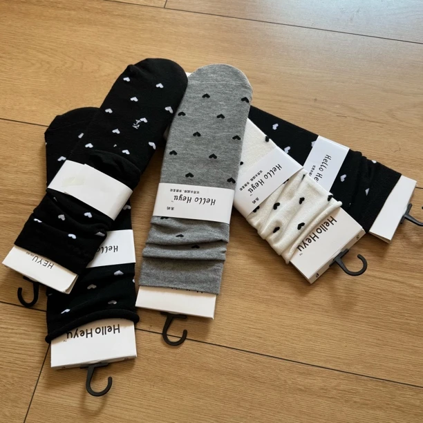 【MIDUO米多】爱心长筒袜袜