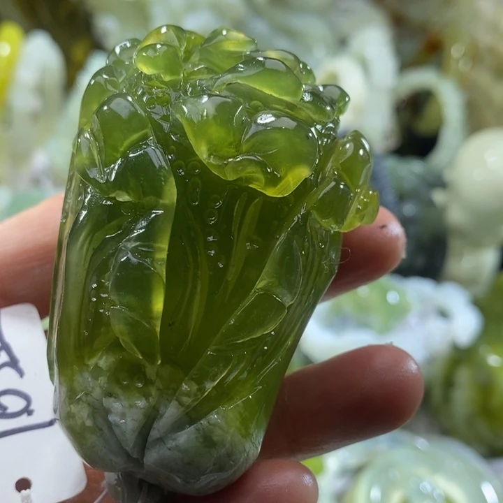 岫玉未镶嵌岫玉手把