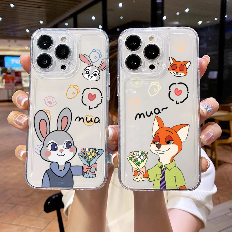 情侣朱迪尼克适用苹果/华为/小米/vivo/oppo手机壳新款透明防摔软