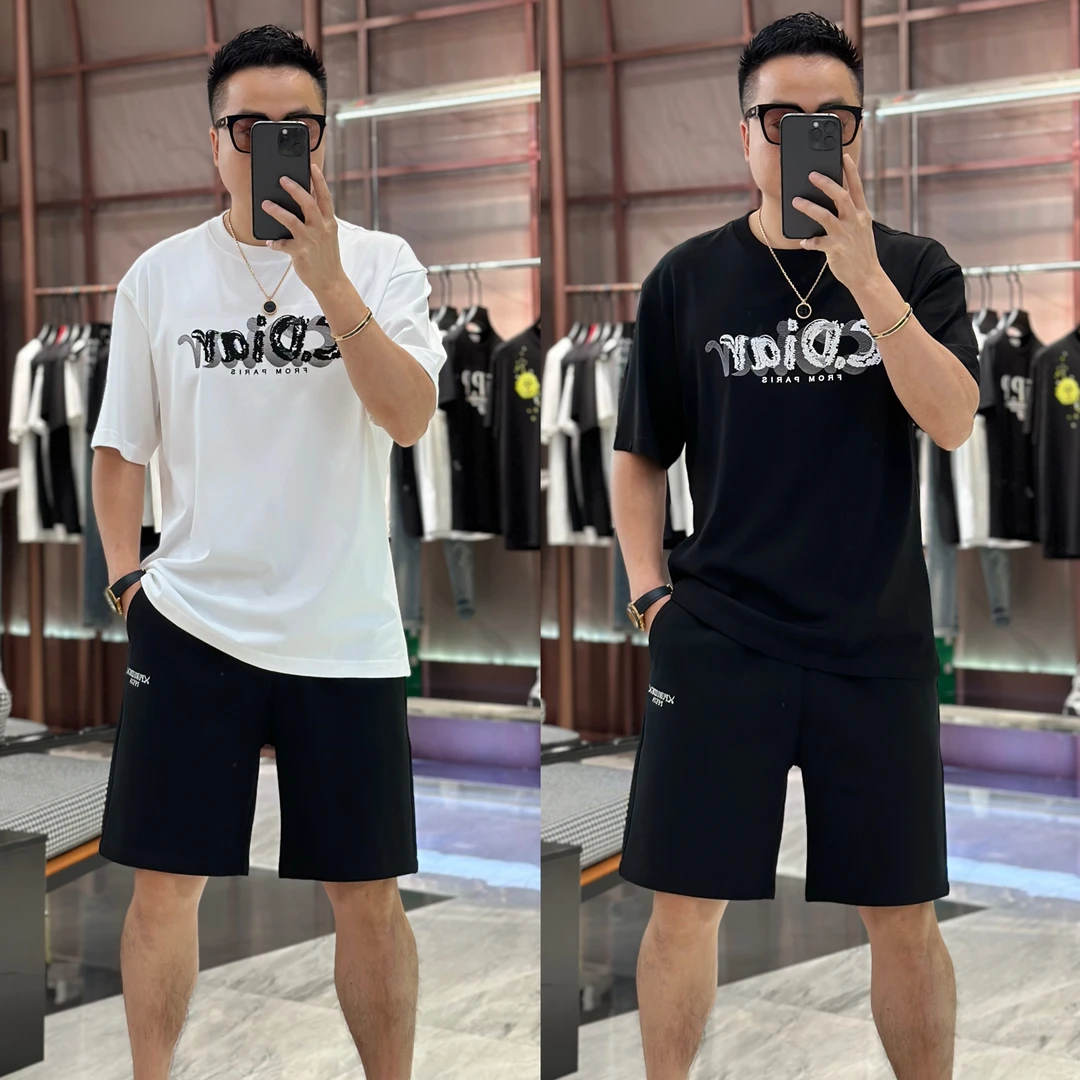 【发现者IV】2025夏季欧货短袖百搭时尚品牌微阔刺绣圆领T恤1158