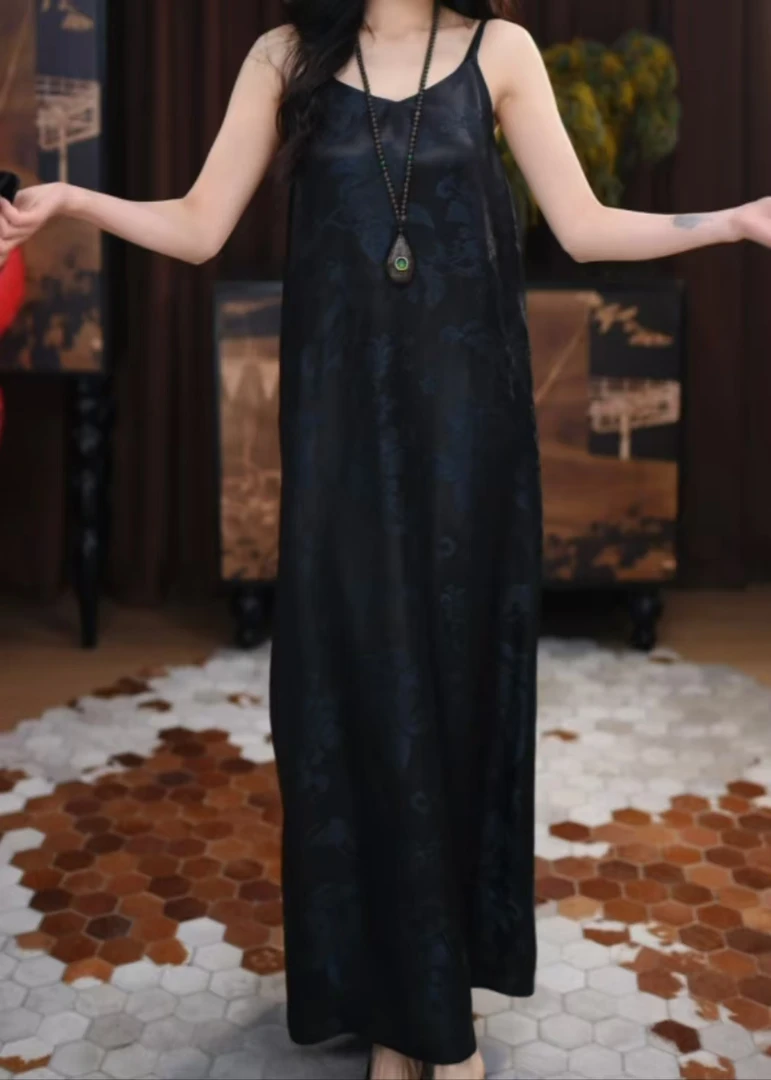 【影疏】新中式腔调设计感宽松四季可穿显瘦打底中国风吊带连衣裙