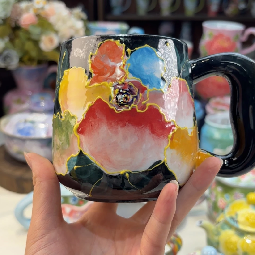 景德镇手绘高温釉下彩陶瓷茶具