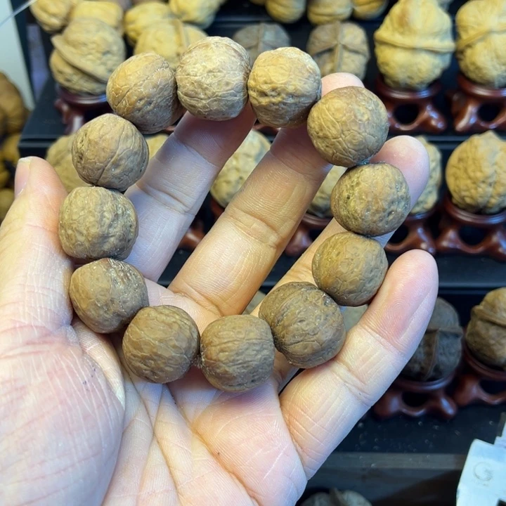 核桃铁核桃奶油小方手串