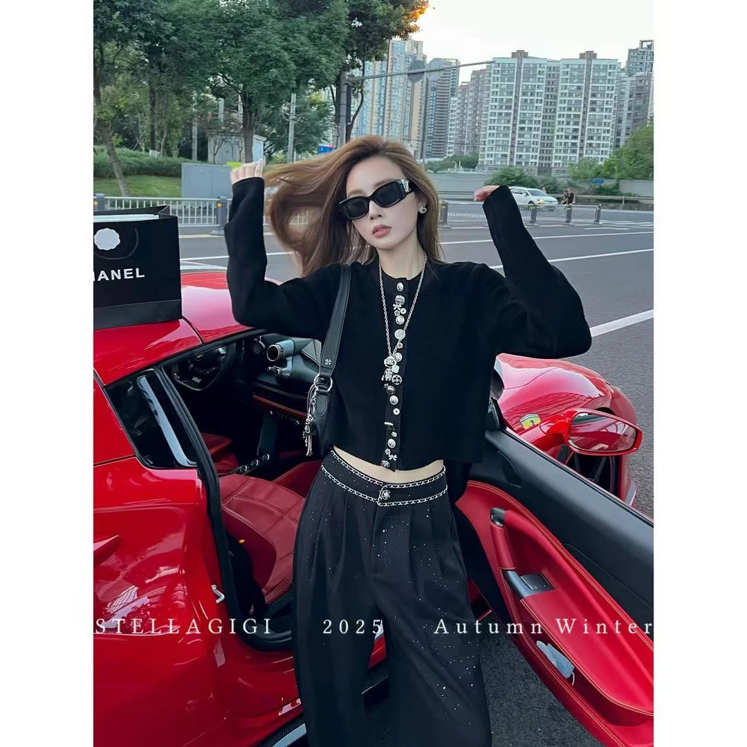 SG / 杨依姗 AW名伶千金 香家经典重工钻扣长袖开衫KS-20252028