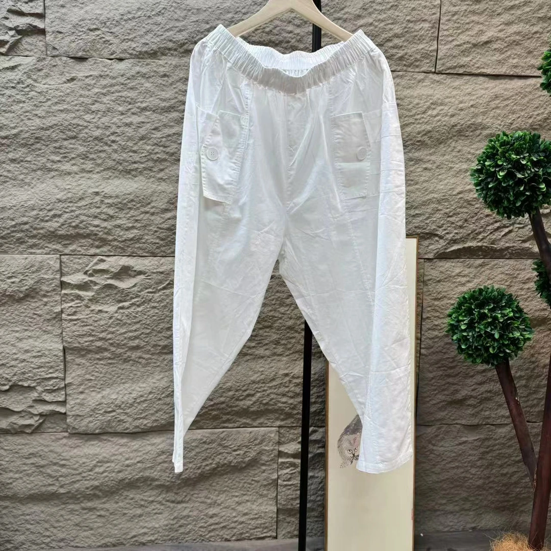 12829新款夏季简约百搭休闲哈伦裤