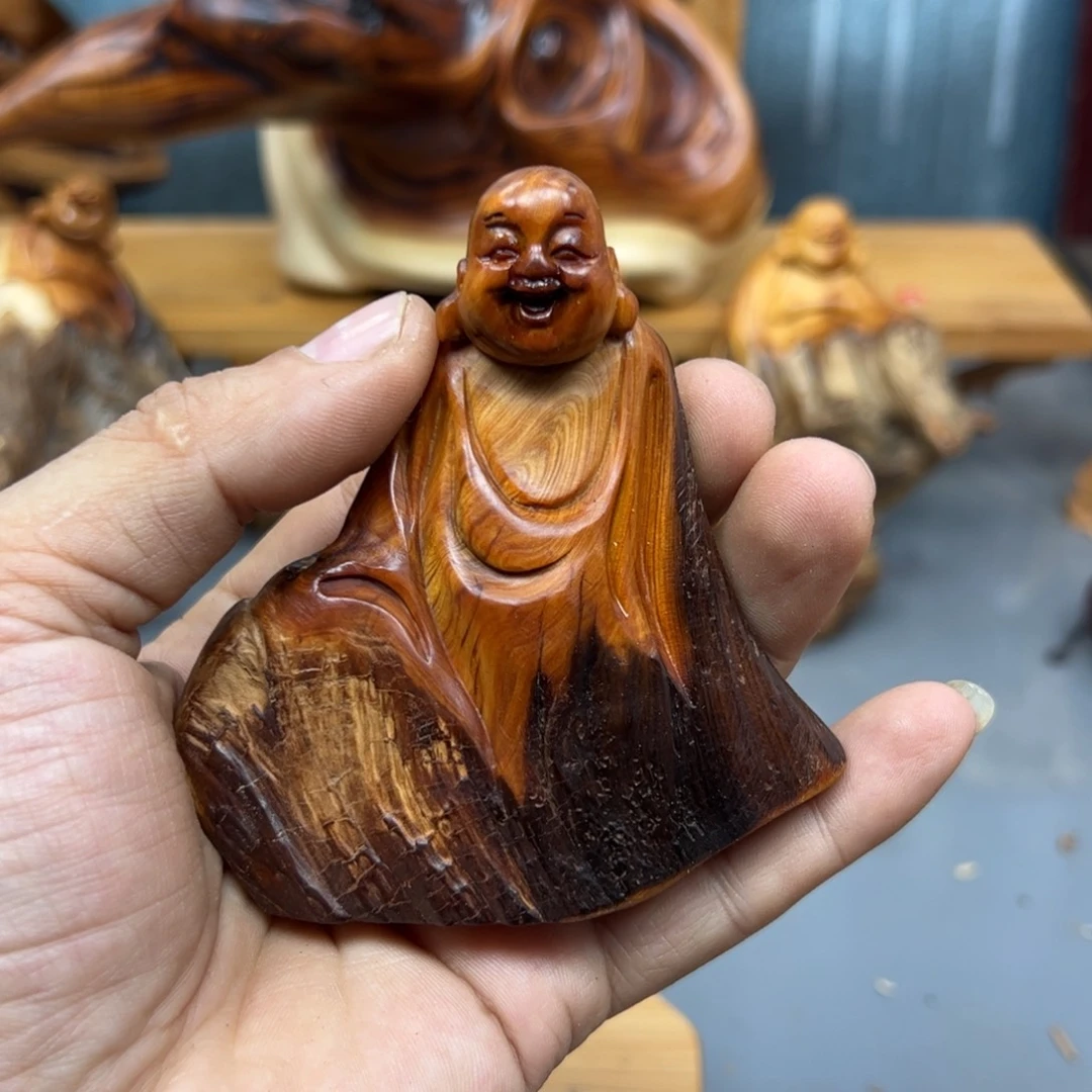 观***富木崖柏木摆件手把件