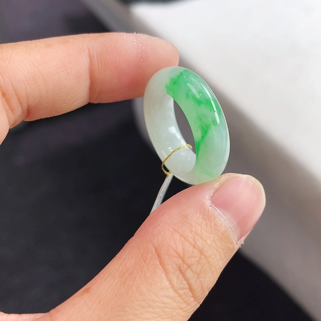 翡翠未镶嵌戒指13-14号