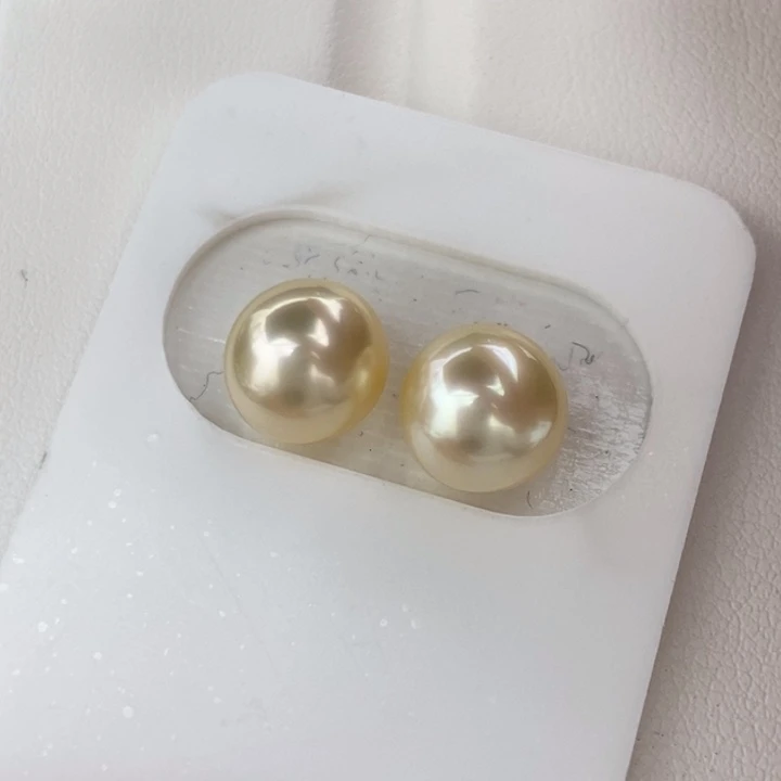 未镶嵌海水珍珠裸珠8-9mm金珠干枯玫瑰小极光对珠